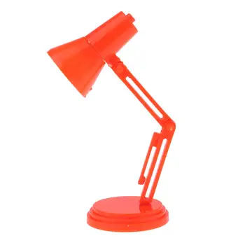 1/6 Nastaviteľné LED Stolná Lampa, Nábytok pre //Blythe/BJD Bábiky Dom Príslušenstvo Orange