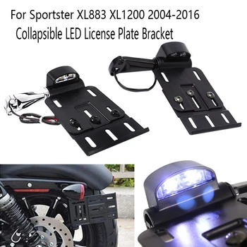 1 Kus LED špz Držiak na Motocykel špz na Stenu Pre Harley Sportster XL883 XL1200 2004-2016 Chrome