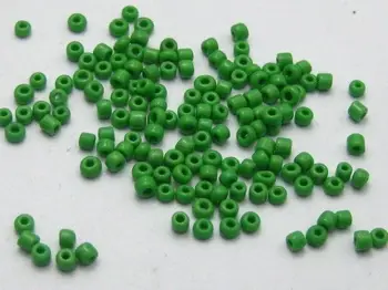 10000 Sklo Nepriehľadné Osiva Korálky 1,5 mm (15/0) Zelená + Úložný Box