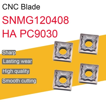 10PCS SNMG120408 HA PC9030 Vysoko Kvalitné Externé Otáčania Nástroja Karbidu Vložka Pre Nehrdzavejúcej Ocele CNC Sústruhu Rezné Nástroje