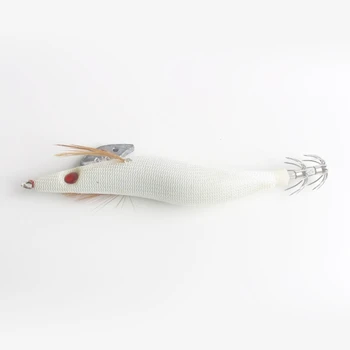 13.3 cm Svetelný Biele Drevo Krevety Dvojitej Vrstvy Dáždnik Squid Háčik Stávkovanie Návnady, Rybárske Návnad