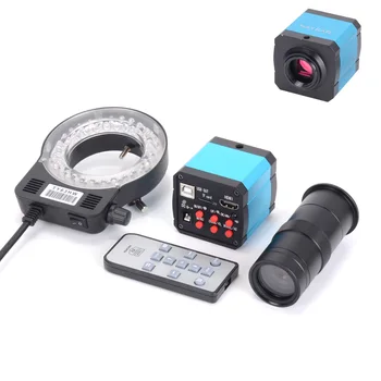 14MP HDMI USB Mikroskop Kamery, Digitálne Priemyselné Video Mikroskopom CCD 100X C-Mount Objektív 56 LED Svetlo pre CPU PCB Spájkovanie