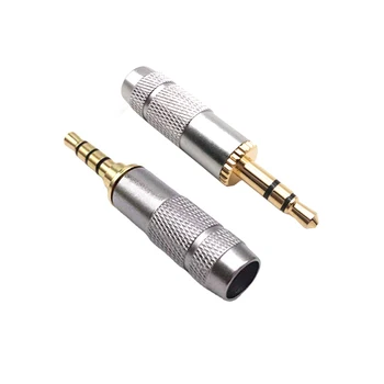 1PCS 3/4 Pól Male Opravy Slúchadlá Audio Jack Plug Náhradný Konektor 3.5 mm Stereo Audio Konektor Spájkovanie pre Slúchadlá