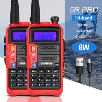2 KS Baofeng UV-5R Pro Amatérske Rádio Prenosné Walkie Talkie Pofung UV 5R Pro 8W VHF/UHF Rádio Dual Band obojsmerné Rádiové CB Vysielačky
