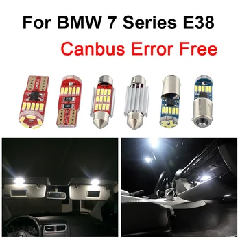 22pcs Biela, Canbus LED špz Lampy, Interiérové Svetla Kit Pre 1994-2001 BMW 7 Series E38 Sedan Mapu Dome Stropné svietidlo