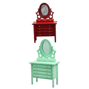 2ks 1:12 domček pre bábiky Mini toaletný stolík DIY Scény Príslušenstvo pre Spálne