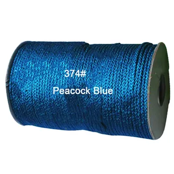 3 mm Páva Modrého Rattail Satin Výplet Nylon Kábel-130m/Roll Šperky Hľadanie Príslušenstvo Macrame Lano Náramok Niť