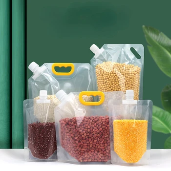 5/10PCs kuchyňa skladovanie taška vlhkosti zrna-dôkaz zapečatené taška hmyzu-dôkaz transparentné prenosné potravín-stupeň skladovanie taška