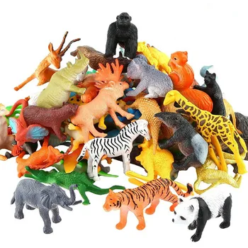 53pcs/set Mini Živočíšneho Sveta Zoo Model Obrázok Akčná Hračka Nastaviť Cartoon Simulácie Zvieracích Krásne Plastov Zbierku Hračiek Pre Deti
