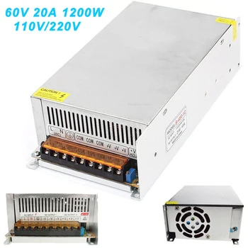60V 20A 1200W LED Ovládač na Prepínanie Napájania AC 110V/220V Monitorovanie Napájanie Priemyselnej Napájací Transformátor pre LED Svetlo