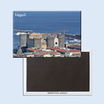 78*54 mm Suvenír, Magnety na Chladničku 21395,(Napoli) Maschio Angioino Da San Martino Turistické Magnety