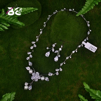 8 Luxusné Crystal Zirkón Svadobné Šperky Sady Afriky Korálky Šperky Set Choker Náhrdelníky Náušnice pre Ženy S038