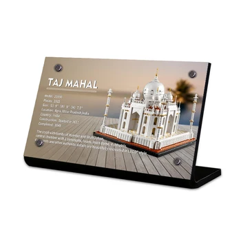 Akrylových Displeja, Stojan Značky Pre 21056 Architektúry Taj Mahal Kryator Stavebné Bloky Auta