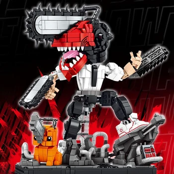Anime Obrázok Pílou Muž Bloky Pvc Socha Akčné Figúrky Chainsawman Model Bábika Kolekcie Bloky Hračky Dieťa Narodeniny Giftchains