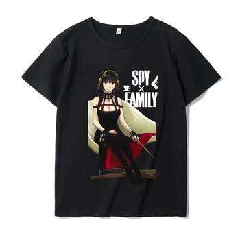 Anime SPY X RODINY Anya Yor Loid Muža/Ženy Harajuku T-shirt Okrúhlym Výstrihom, Krátky Rukáv Bežné Unisex Streetwear Tee Top