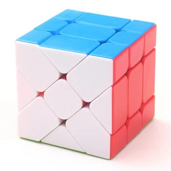 BabeLeMi Stickerless Farebné 3x3x3 Skosenie Fisher Rýchlosť Magic Cube Puzzle Hra Kocky Vzdelávacie Hračky Pre Deti Deti