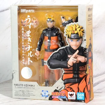 Bandai Naruto Akcie Obrázok Hračky Uzumaki Naruto Uchiha Sasuke Haruno Sakura Figúrka Figuras Anime Shfiguarts Model Darček pre Dieťa