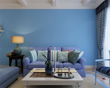 beibehang Módne Stredomoria svetlo modrá farba obyčajný netkaných tapiet, spálne, obývacia izba štúdia plný čistej farby 3d tapety