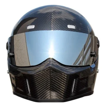 Carbon fiber prilba anti-fog motocykel závodná protiprachová prilby cyklistické prilby motocykel cestovné vybavenie