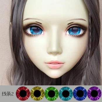 (GL065) Sladké Dievča Živice Pol Hlavy BJD Kigurumi Maska S Očami Anime Cosplay Úlohu Lolita Maska Crossdress Bábika