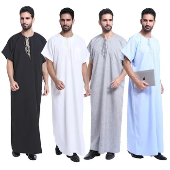 Hanyimidoo Moslimských Abaya pre Mužov Jubba Thobe Blízkom Východe Dlhé Rúcha Kaftan Arabskom Dubaji Dospelých Islamské Oblečenie