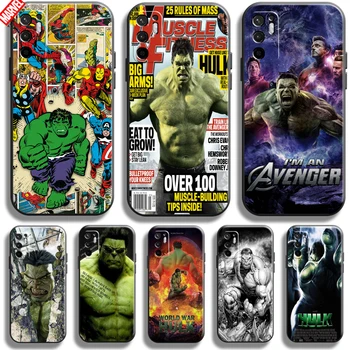 Hulk Marvel Avengers Pre Xiao Redmi Poznámka 10 TON 5G Telefón Prípade 6.5 Palcový Mäkký Silikónový Coque Kryt Čierny Funda Thor Comics