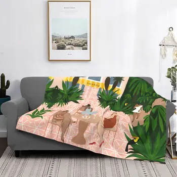 Isabelle Feliu Dschungel Kunst Decke Öl Malerei Tropische Pflanzen Flanell Lustige Warme Werfen Decken für Hause Frühling Herbst