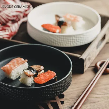 Japonský Štýl Tvorivé Textúra Keramické Zásobník Domova Reštaurácia Kuchynské Potreby Sushi Ovocné Občerstvenie Zásobník Tortu Steak Doska