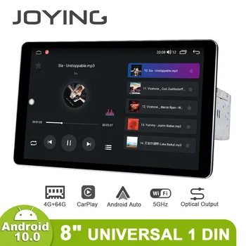 JOYING Univerzálny 1 Din Android 10 autorádia stereo Hlava Jednotky Multimediálny Prehrávač Kazetový magnetofón 1280*800 Volant