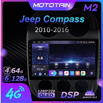 K7 Ownice 6 G+128G Android 10.0 Auto Radio Na Jeep Compass 1 MK 2009 - 2015 Multimediálne Zvukové 4G LTE GPS Navi 360 BT 5.0 Carplay