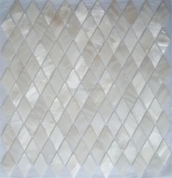 Kosoštvorec perleť mozaikové dlaždice pre domáce dekorácie backsplash a kúpeľňa steny dlaždice 1 meter štvorcový/veľa AL097 biela