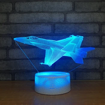 LED 3D Vrtuľník Novinka Osvetlenie 2019 Nové Lietadlo Dizajn, Kreatívne Akryl Dotyk Novinka Lampa Dovolenku Svetlá Darčeky pre Deti