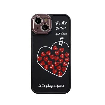 Maľované Láska Á Objektív Krúžok Silikónové Telefón Shockproof Puzdro Pre Iphone 13 11 12 Pro Max Xs X Xr Plus Mäkké Šošovky Ochranný Kryt