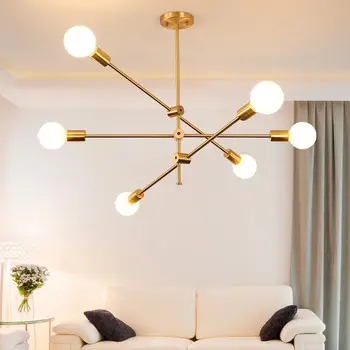 Moderné železa luster Nordic taliansky ľahké Obývacia Izba Lampa Krytý Zlatom Lampa Dlhú Tyč umeleckou Výzdobou bublina svetlá luster
