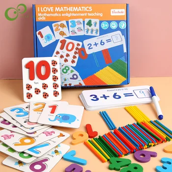 Montessori detské vzdelávacie hračky, drevené nálepky, počítanie, čísla, poznávania, narodeninám