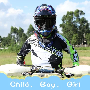 Motocross Dres a Nohavice dieťa, detské oblečenie veľký chlapec dievča chlapec študent racing suit výstroj nastaviť Priedušná Off-road ATV