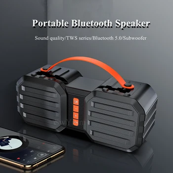 Nové Bezdrôtové Bluetooth Reproduktor Prenosný Vonkajšie Subwoofer HIFI Kvalite Zvuku Podpora TF Kariet AUX Pripojenie FM Rádio Focusrite