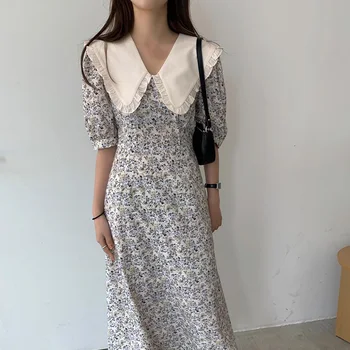 Nové Módne Jar Leto Ženy Kórejský Štýl Šaty Elegantná, Chic Vytlačené Pracovné Oblečenie Dressess