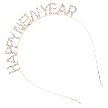 Nový Rok Hlavový Most Šťastných Rokov Strany Tiara S Hoop Hlavu Predvečer Čelenky Drahokamu Hairband Vlasy Vianočné Dodávky Ženy