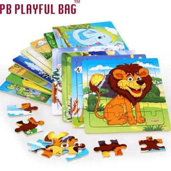 pb hravé taška 4pcs malé obrazová skladačka detí woody lesné zvieratá 2-3-4 rok staré dieťa príbeh skladačka puzzle, hračky