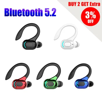 Potlačením Hluku Športové Bezdrôtové Obchodné Headset Nepremokavé Visí Jednom Uchu Slúchadlá Bluetooth 5.2 Slúchadlá Najlepšie