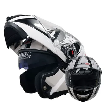 Pôvodné LS2 Braned Capacete LS2 flip up motocyklové prilby ff370 dual clonu prilbu casco moto Certifikácia ECE