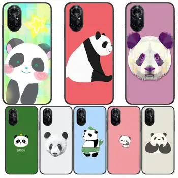 Super Roztomilý Panda Jasné, Telefón puzdro Na Huawei Honor 20 10 9 8A 7 5T X Pro Lite 5G Black Etui Coque Hoesjes Komické Hnevať dizajn