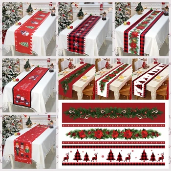 Vianočný Stôl Runner Handričkou Veselé Vianočné Dekorácie pre Domov Obrus Vianočné Ozdoby Navidad Natal Noel Nový Rok Darček 2023