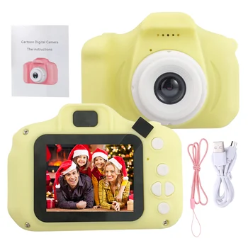 X2 Mini Cartoon Kamera 1080P HD Roztomilé Video Kamera 2.0 Palcový IPS Displej Videokamera videokameru pre Chlapcov, Dievčatá, Deti Darček k Narodeninám