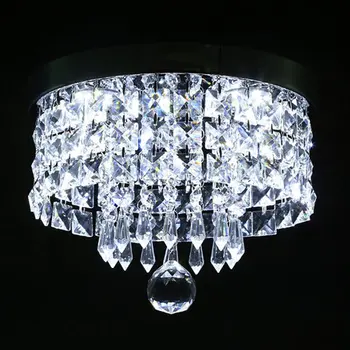 Úplne Nové, Mäkké osvetlenie LED Stropné svietidlo Crystal lampa Mount Domov Izba Office Lampa Kuchynské Zariadenie, Okrúhly Tvar Domov Decoratio
