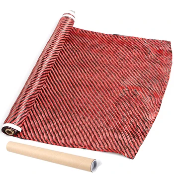Červená Keper Honeycomb Hybrid Carbon Kevlar Tkaniny Tkaniny 3 K 220gsm Hrúbka Vysoká pevnosť uhlíkových vlákien tkaniny BAG057