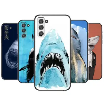 žralok zvierat Telefón cover obal Pre SamSung Galaxy s6 s7 S8 S9 S10E S20 S21 S5 S30 Plus S20 fe 5G Lite Ultra Okraj
