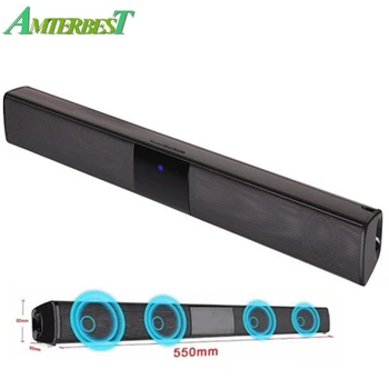 AMTERBEST Prenosný Bluetooth Reproduktor Bezdrôtové 3D Stereo Zvuk Bar Musica TV Del Počítač Altoparlanti Podporu 3,5 mm TF USB