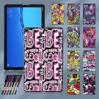 Graffiti Art Series Prípad Tabletu pre Huawei MediaPad M5 Lite 10.1